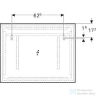 Geberit Xeno² 90x71 cm-es tükör LED világítással,szálcsiszolt alumínium 500.522.00.1