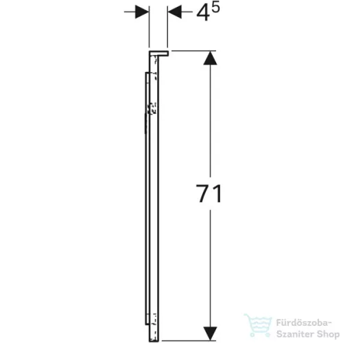 Geberit Xeno² 90x71 cm-es tükör LED világítással,szálcsiszolt alumínium 500.522.00.1