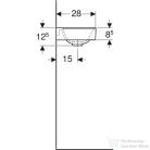 Geberit Xeno² 40x28 cm-es mosdó túlfolyó nélkül,bal oldali csaplyukkal,KeraTect mázzal,fehér 500.528.01.1