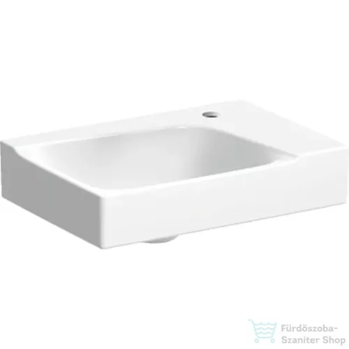 Geberit Xeno² 40x28 cm-es mosdó túlfolyó nélkül,jobb oldali csaplyukkal,KeraTect mázzal,fehér 500.529.01.1