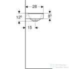 Geberit Xeno² 40x28 cm-es mosdó túlfolyó nélkül,jobb oldali csaplyukkal,KeraTect mázzal,fehér 500.529.01.1