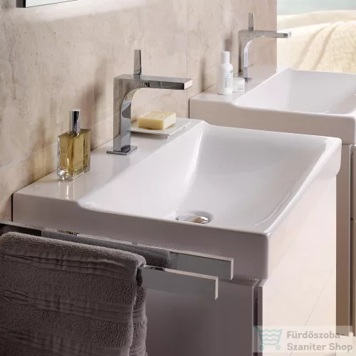 Geberit XENO² 60x48 cm-es mosdó túlfolyó nélkül,KeraTect mázzal,fehér 500.530.01.1