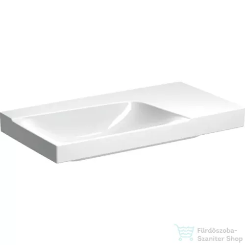Geberit XENO² 90x48 cm-es mosdó jobb oldali pakolófelülettel,csaplyuk-és túlfolyó nélkül,KeraTect mázzal,fehér 500.534.01.1