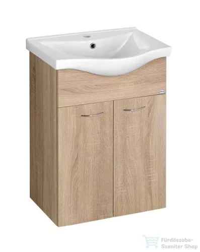 AQUALINE KERAMIA FRESH mosdótartó szekrény, 51x74x34cm, platina tölgy 50058