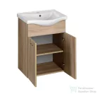 AQUALINE KERAMIA FRESH mosdótartó szekrény, 51x74x34cm, platina tölgy 50058
