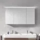 Geberit OPTION PLUS 120x70 cm-es 3 ajtós tükrös szekrény LED világítással,külső/belső tükörrel 500.592.00.1