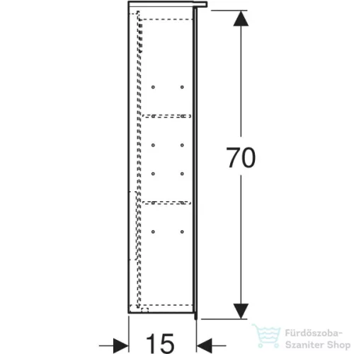 Geberit OPTION PLUS 120x70 cm-es 3 ajtós tükrös szekrény LED világítással,külső/belső tükörrel 500.592.00.1