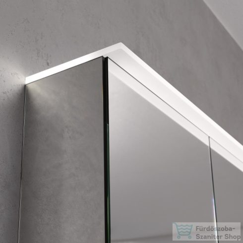 Geberit OPTION PLUS 120x70 cm-es 3 ajtós tükrös szekrény LED világítással,külső/belső tükörrel 500.592.00.1