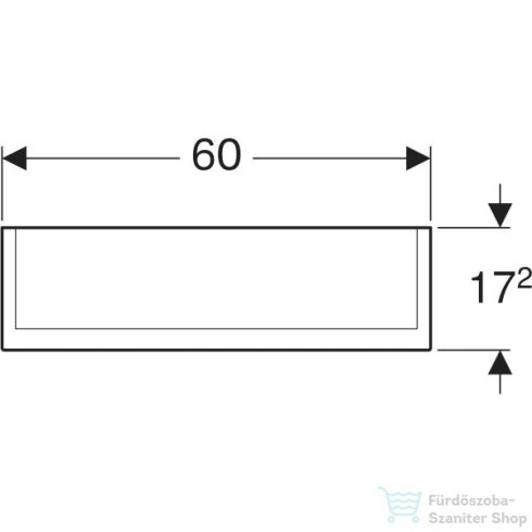 Geberit OPTION PLUS 60x70 cm-es 2 ajtós tükrös szekrény LED világítással,külső/belső tükörrel 500.593.00.1