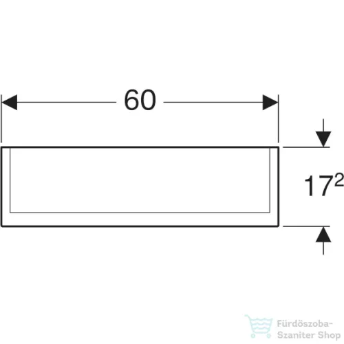 Geberit OPTION PLUS 60x70 cm-es 2 ajtós tükrös szekrény LED világítással,külső/belső tükörrel 500.593.00.1