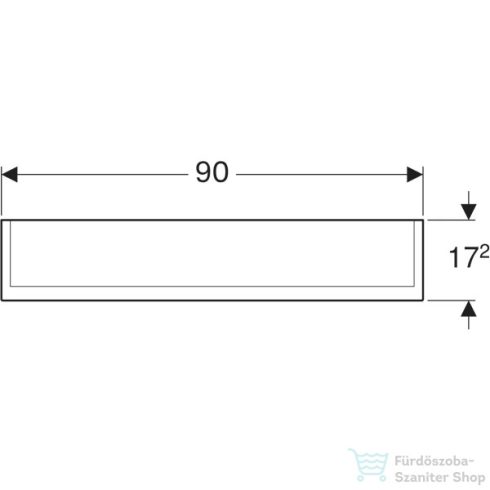 Geberit OPTION PLUS 90x70 cm-es 3 ajtós tükrös szekrény LED világítással,külső/belső tükörrel 500.594.00.1