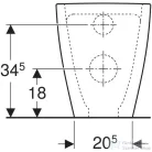 Geberit ACANTO perem nélküli,magasított,mélyöblítésű,falhoz tolható álló wc,fehér 500.602.01.2