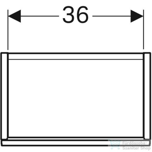 Geberit ACANTO 39,5x24,5x53,5 cm-es 1 ajtós alsószekrény,matt fekete/fényes üveg 500.607.16.1