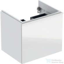   Geberit ACANTO 59,5x47,5x53,5 cm-es 1 fiókos alsószekrény mosdó nélkül,fényes fehér/üveg,500.609.01.2