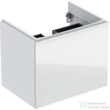   Geberit ACANTO 64x47,5x53,5 cm-es 1 fiókos alsószekrény mosdó nélkül,fényes fehér/üveg,500.610.01.2