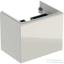   Geberit ACANTO 64x47,5x53,5 cm-es 1 fiókos alsószekrény mosdó nélkül,matt homokszürke/üveg,500.610.JL.2