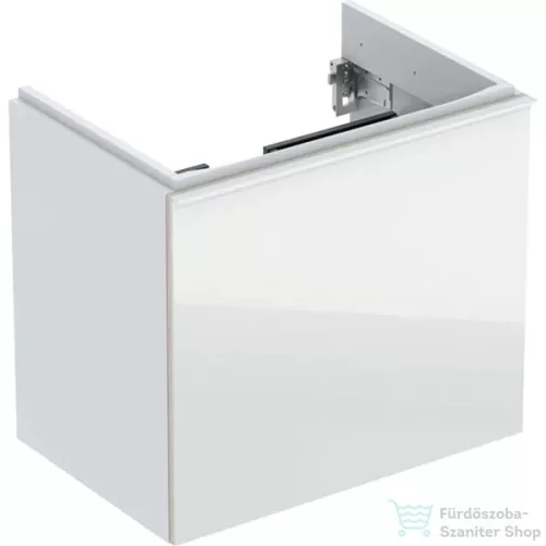 Geberit ACANTO 59,5x41,6x53,5 cm-es 1 fiókos alsószekrény mosdó nélkül,fehér/fényes üveg,500.614.01.2