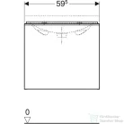 Geberit ACANTO 59,5x41,6x53,5 cm-es 1 fiókos alsószekrény mosdó nélkül,fehér/fényes üveg,500.614.01.2