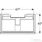 Geberit ACANTO 74x41,6x53,5 cm-es 1 fiókos alsószekrény mosdó nélkül,fehér/fényes üveg,500.615.01.2