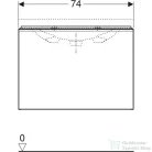 Geberit ACANTO 74x41,6x53,5 cm-es 1 fiókos alsószekrény mosdó nélkül,fehér/fényes üveg,500.615.01.2