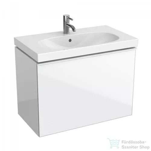 Geberit ACANTO 74x41,6x53,5 cm-es 1 fiókos alsószekrény mosdó nélkül,fehér/fényes üveg,500.615.01.2