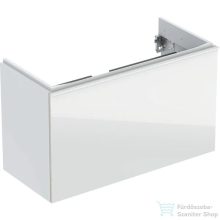   Geberit ACANTO 89x41,6x53,5 cm-es 1 fiókos alsószekrény mosdó nélkül,fehér/fényes üveg,500.616.01.2
