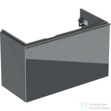   Geberit ACANTO 89x41,6x53,5 cm-es 1 fiókos alsószekrény mosdó nélkül,matt láva/fényes üveg 500.616.JK.2