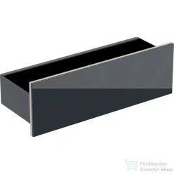   Geberit ACANTO 45 cm-es fali polc,matt fekete/fekete-fényes üveg 500.617.16.1