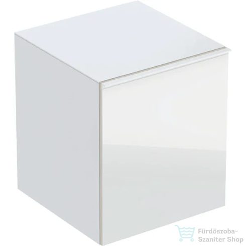 Geberit ACANTO 45x47,6x52 cm-es 1 fiókos fali szekrény belső fiókkal,fényes fehér/üveg 500.618.01.2