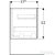 Geberit ACANTO 45x47,6x52 cm-es 1 fiókos fali szekrény belső fiókkal,fényes fehér/üveg 500.618.01.2