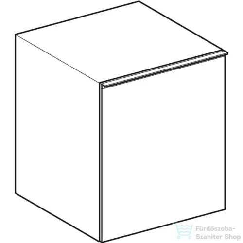 Geberit ACANTO 45x47,6x52 cm-es 1 fiókos fali szekrény belső fiókkal,matt láva/láva fényes üveg 500.618.JK.2