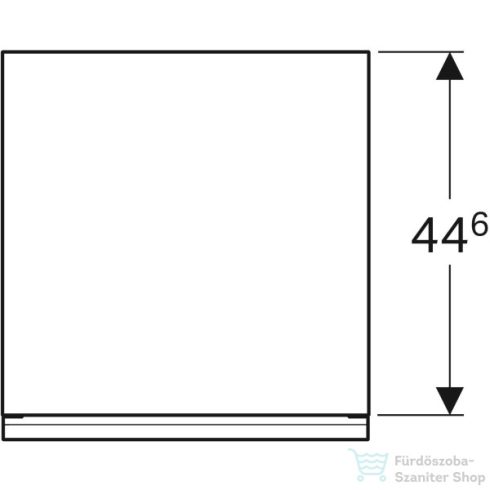Geberit ACANTO 45x47,6x52 cm-es 1 fiókos fali szekrény belső fiókkal,matt láva/láva fényes üveg 500.618.JK.2
