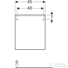 Geberit ACANTO 45x47,6x52 cm-es 1 fiókos fali szekrény belső fiókkal,matt láva/láva fényes üveg 500.618.JK.2