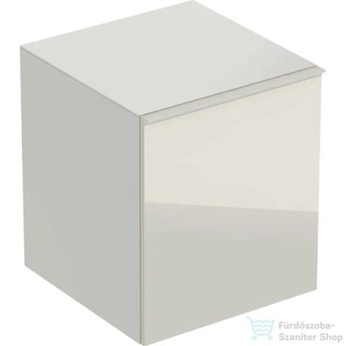 Geberit ACANTO 45x47,6x52 cm-es 1 fiókos fali szekrény belső fiókkal,matt homokszürke/homokszürke fényes üveg 500.618.JL.2
