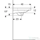 Geberit ACANTO 75x48 cm-es mosdó,fehér 500.622.01.2