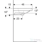 Geberit ACANTO 90x48 cm-es mosdó csaplyuk nélkül,fehér 500.624.01.2
