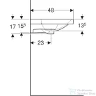 Geberit ACANTO 90x48 cm-es mosdó,fehér 500.625.01.2