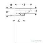 Geberit ACANTO 60x42 cm-es mosdó,fehér 500.631.01.2