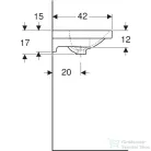 Geberit ACANTO 75x42 cm-es mosdó,fehér 500.632.01.2