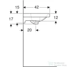 Geberit ACANTO 90x42 cm-es mosdó,fehér 500.633.01.2