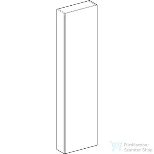 Geberit ACANTO 45x17,4x173 cm-es 1 ajtós magas szekrény,fényes fehér/üveg 500.637.01.2