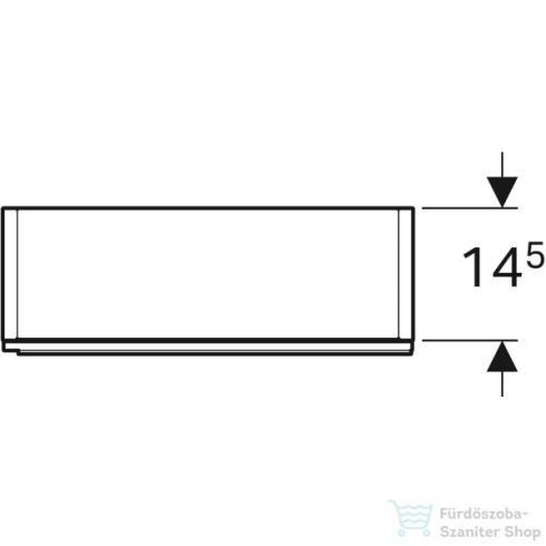 Geberit ACANTO 45x17,4x173 cm-es 1 ajtós magas szekrény,fényes fehér/üveg 500.637.01.2