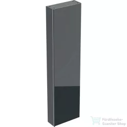   Geberit ACANTO 45x17,4x173 cm-es 1 ajtós magas szekrény,matt fekete/fekete fényes üveg 500.637.16.1