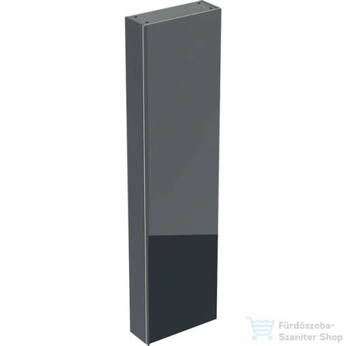 Geberit ACANTO 45x17,4x173 cm-es 1 ajtós magas szekrény,matt fekete/fekete fényes üveg 500.637.16.1