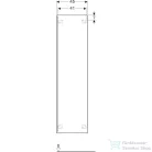 Geberit ACANTO 45x17,4x173 cm-es 1 ajtós magas szekrény,matt fekete/fekete fényes üveg 500.637.16.1