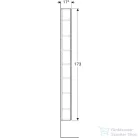 Geberit ACANTO 45x17,4x173 cm-es 1 ajtós magas szekrény,matt fekete/fekete fényes üveg 500.637.16.1