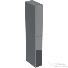   Geberit ACANTO 22x47,6x173 cm-es 2 fiókos magas szekrény,2 rekesszel,matt láva/láva fényes üveg 500.638.JK.2