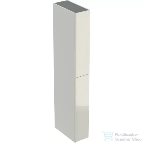 Geberit ACANTO 22x47,6x173 cm-es 2 fiókos magas szekrény,2 rekesszel,matt homokszürke/homokszürke fényes üveg 500.638.JL.2