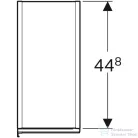 Geberit ACANTO 22x47,6x173 cm-es 2 fiókos magas szekrény,2 rekesszel,matt homokszürke/homokszürke fényes üveg 500.638.JL.2