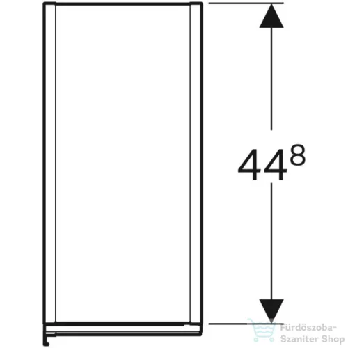 Geberit ACANTO 22x47,6x173 cm-es 2 fiókos magas szekrény,2 rekesszel,matt homokszürke/homokszürke fényes üveg 500.638.JL.2